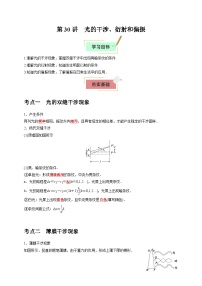 2026年高考物理一轮复习考点归纳讲练(全国通用)第30讲光的干涉、衍射和偏振(学生版+解析)
