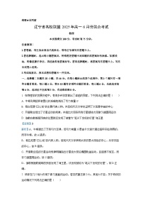 辽宁省名校联盟2024-2025学年高一下学期6月联合考试物理试卷（解析版）