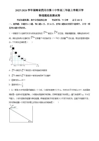 2026届湖南省武冈市第十中学高三上学期开学摸底检测物理试卷