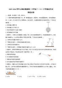 2025-2026学年云南省楚雄第一中学高二（上）开学摸底考试物理试卷（含解析）