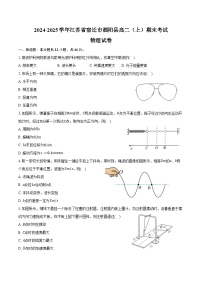 2024-2025学年江苏省宿迁市泗阳县高二（上）期末物理试卷（含答案）