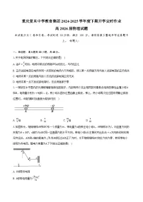 重庆市复旦中学教育集团2024-2025学年高二下学期开学定时作业物理试卷