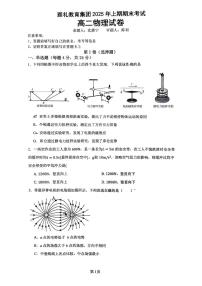 湖南省长沙市雅礼中学2024-2025学年高二下学期6月期末物理试卷+答案