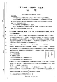 河北省邢台市金太阳2025届高三上学期12月联考物理试题（含答案）