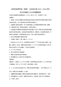 广东省深圳外国语学校龙华高中部2025-2026学年高三上学期第二次月考物理试卷（解析版）