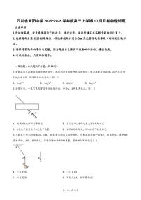 四川省成都市简阳中学2025-2026学年高三上学期10月月考物理试题