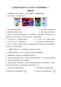 江苏省苏州实验中学2025-2026学年高一上学期10月月考物理试卷