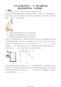 2025北京重点校高一（下）期中物理汇编：抛体运动章节综合（非选择题）