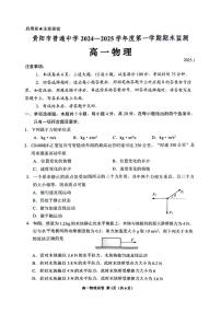 贵州省贵阳市普通中学2024-2025学年高一上学期期末监测试题物理试卷+答案
