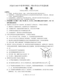 广西河池市2024-2025学年高二下学期7月期末学业水平质量检测物理试卷（含解析）