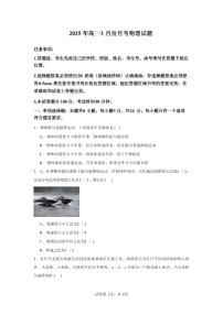 山东省济宁市第一中学2024-2025学年高一下学期3月月考物理试卷+答案