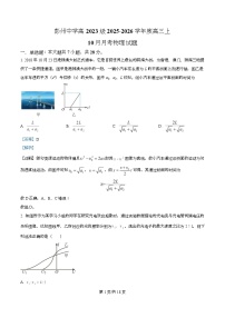 2026届四川省彭州中学高三上学期10月月考物理试题（解析版）