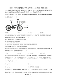 湖北省武汉市华中师范大学第一附属中学2025-2026学年高一上学期9月月考物理试卷（Word版附解析）