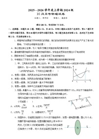 湖北省荆州市沙市中学2025-2026学年高二上学期10月月考物理试卷（Word版附解析）