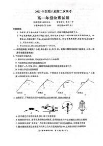 河南省南阳市六校2024-2025学年高一下学期第二次联考物理试卷（含解析）