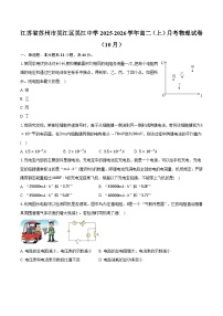 江苏省苏州市吴江区吴江中学2025-2026学年高二（上）月考物理试卷（10月）-普通用卷
