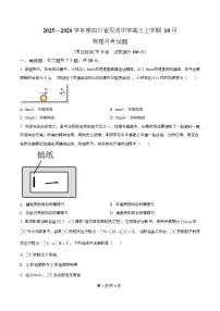 四川省双流中学2026届高三上学期10月月考物理试卷（Word版附解析）