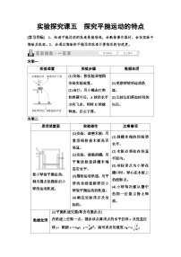 高考物理一轮复习讲义21　第四章　实验探究课五　探究平抛运动的特点
