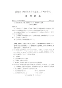2025届武汉市高三下学期二月调考物理试题及答案