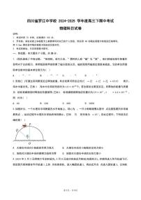四川省德阳市罗江中学校2024-2025学年高三下学期期中考试物理试卷