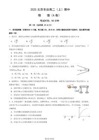 2025北京丰台高二（上）期中物理（A卷）试卷（教师版）