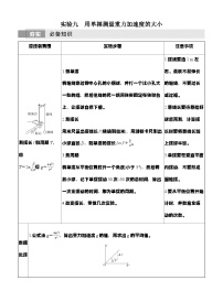 高考物理【一轮复习】讲义练习实验九　用单摆测量重力加速度的大小