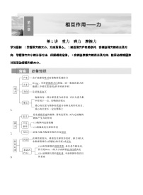 高考物理【一轮复习】讲义练习第1讲　重力　弹力　摩擦力