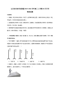 山东省名校考试联盟2026届高三上册10月阶段性检测物理试卷 (含解析)（含答案）