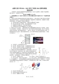 四川省成都市石室中学2024-2025学年高二下学期2026届零诊模拟考试物理试题（含答案）