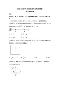 江苏省徐州市2024-2025学年高一下学期期末考试物理试卷（学生版）