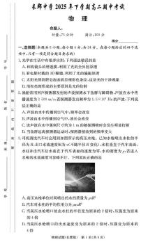 湖南长郡中学2025-2026学年高二上学期期中物理试题（含答案）