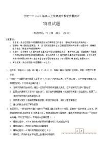 安徽省合肥一中2025-2026学年高三上学期期中考试物理试卷