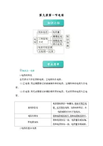 专题01 电荷 （word）2025-2026学年高二上物理必修三人教版2019 期中复习学案专题知识点+习题