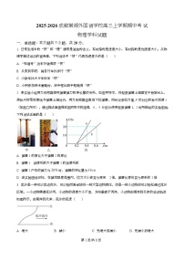 四川省成都市棠湖外国语学校2026届高三上学期期中考试物理试卷（Word版附解析）
