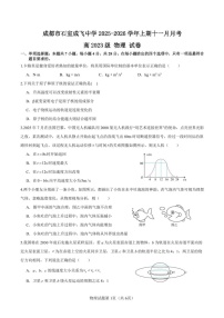 成都市石室成飞中学2025-2026学年高三上学期11月考试物理试卷