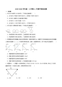 黑龙江省齐齐哈尔市六校联谊2025-2026学年高一上学期11月期中考试 物理 Word版含答案