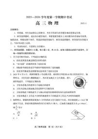 山东省青岛市城阳区2025-2026学年高三上学期期中考试物理试卷
