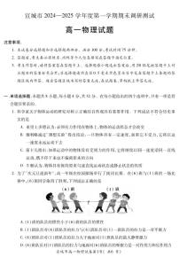 安徽省宣城市2024-2025学年高一上学期期末调研测试物理试题