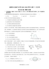 四川省成都市石室成飞中学2025-2026学年高三上学期11月月考物理试卷