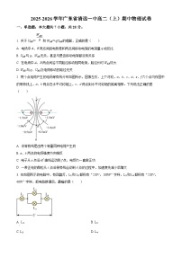 广东省清远市第一中学2025-2026学年高二上学期期中物理试卷（原卷版）