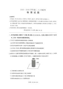 河南百师联盟2025-2026学年高二上学期11月联考物理试题（含答案）