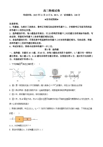 湖北省部分省级示范高中2025-2026学年高二上学期期中测试物理试题（Word版附解析）
