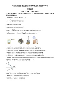 安徽省六安第二中学2024-2025学年高二上学期11月期中物理试题(原卷版)-A4