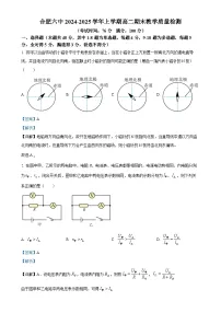 安徽省合肥市第六中学2024-2025学年高二上学期期末物理试题（解析版）-A4