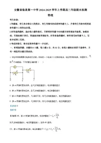 安徽省阜阳市临泉县第一中学2024-2025学年高二上学期1月期末物理试题（解析版）-A4