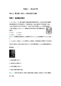 物理十年高考分类-专题2-相互作用二轮专题试题