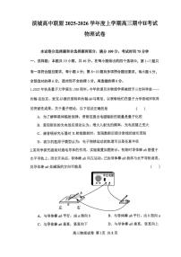 大连滨城高中联盟2025-2026学年度上学期高三期中Ⅱ考试物理试题（含答案）