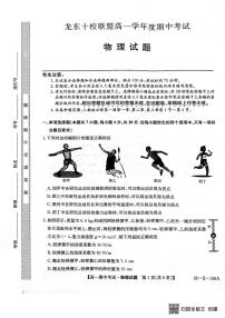 黑龙江省龙东十校联盟2025-2026学年高一上学期期中考试物理试题(含答案）