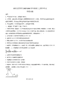 四川省绵阳市东辰学校2026届高三上学期期中考试物理试题（Word版附解析）