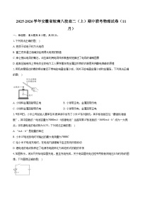 2025-2026学年安徽省皖南八校高二（上）期中联考物理试卷（11月）（含答案）